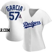 Luis Garcia Women's Los Angeles Dodgers White Authentic Home 2024 World Series Champions Jersey