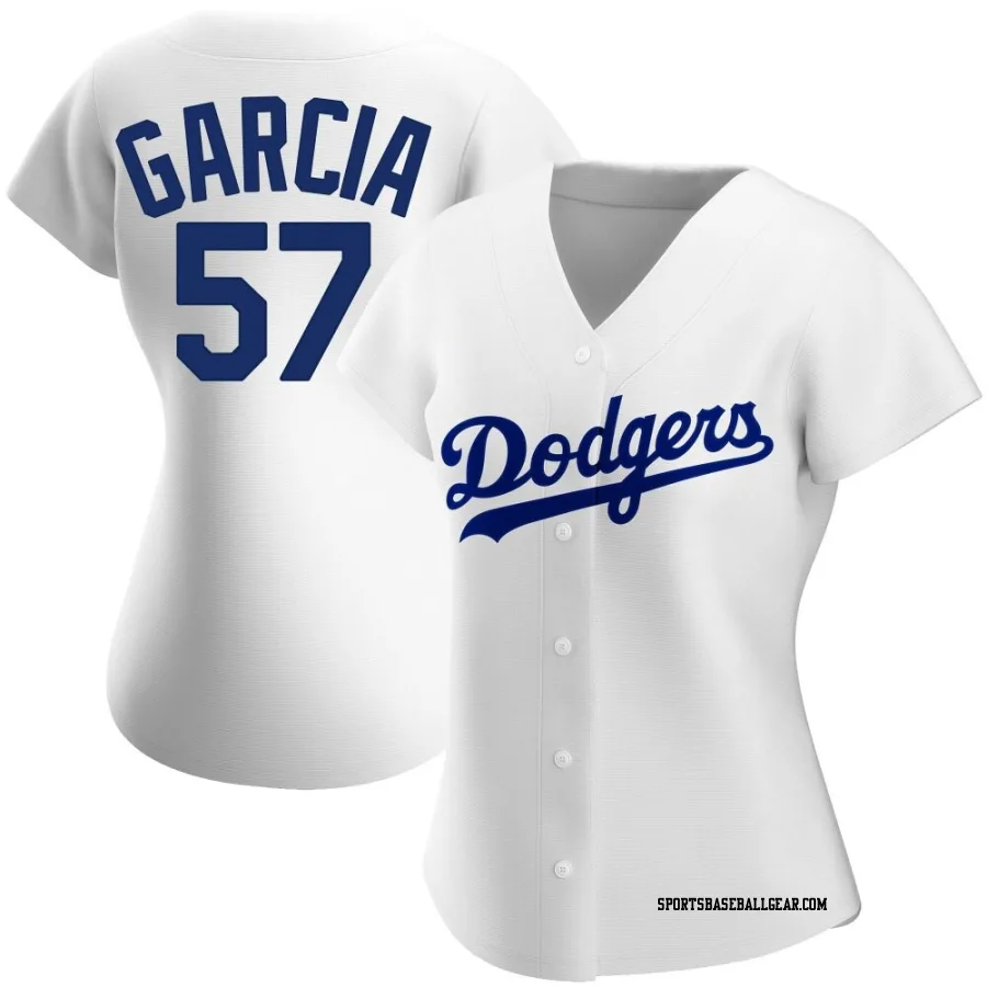 Luis Garcia Women's Los Angeles Dodgers White Replica Home Jersey