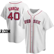 Luis Garcia Youth Boston Red Sox White Replica Home Jersey