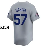 Luis Garcia Youth Los Angeles Dodgers Gray Limited Away World Series Champions Jersey