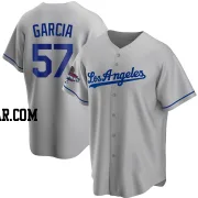 Luis Garcia Youth Los Angeles Dodgers Gray Replica Road 2024 World Series Champions Jersey