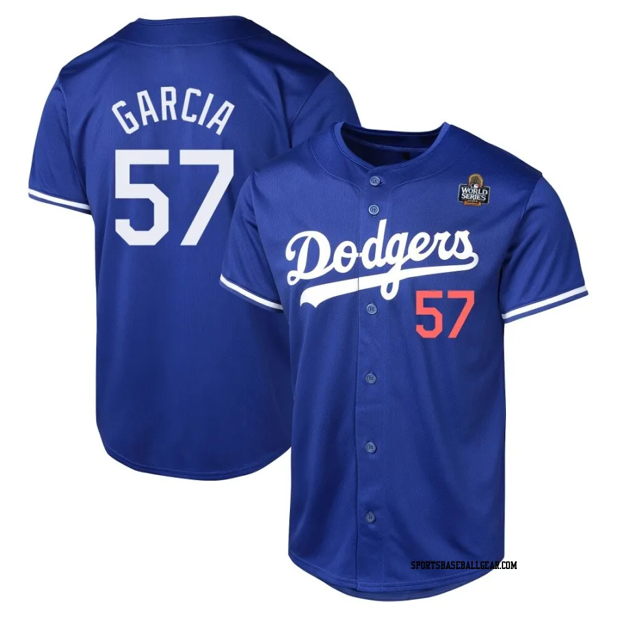 Luis Garcia Youth Los Angeles Dodgers Royal Limited Alternate 2024 World Series Jersey