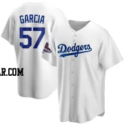 Luis Garcia Youth Los Angeles Dodgers White Replica Home 2024 World Series Champions Jersey