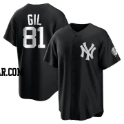 Luis Gil Men's New York Yankees Black/White Replica Jersey