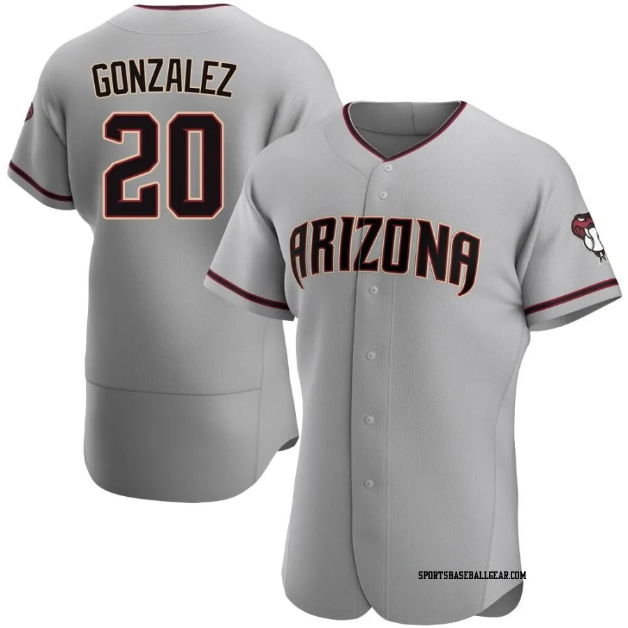 Luis Gonzalez Men's Arizona Diamondbacks Gray Authentic Road Jersey