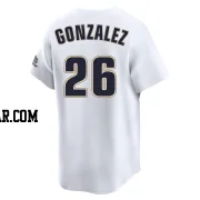 Luis Gonzalez Men's Houston Astros White Limited Throwback Cooperstown Collection Jersey