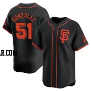Luis Gonzalez Men's San Francisco Giants Black Limited Alternate Jersey