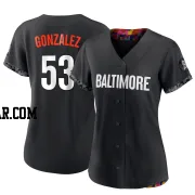 Luis Gonzalez Women's Baltimore Orioles Black Replica 2023 City Connect Jersey