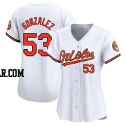 Luis Gonzalez Women's Baltimore Orioles White Limited Home Jersey