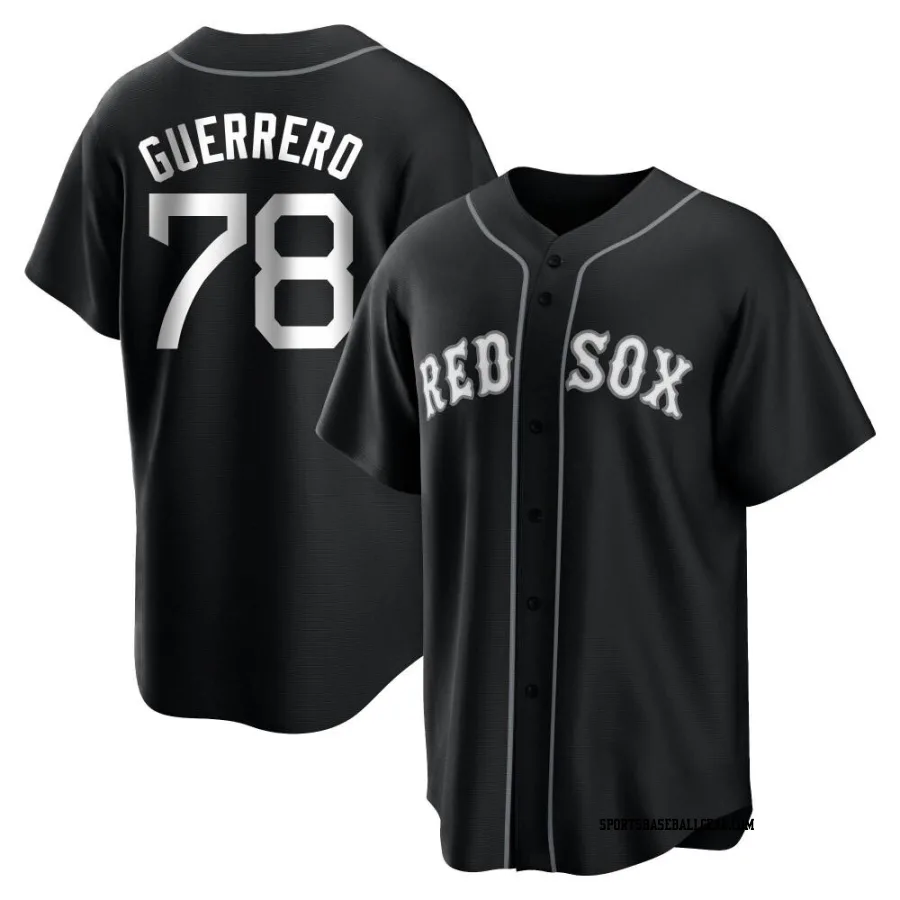 Luis Guerrero Men's Boston Red Sox Black/White Replica Jersey