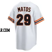 Luis Matos Men's San Francisco Giants White Limited Throwback Cooperstown Collection Jersey