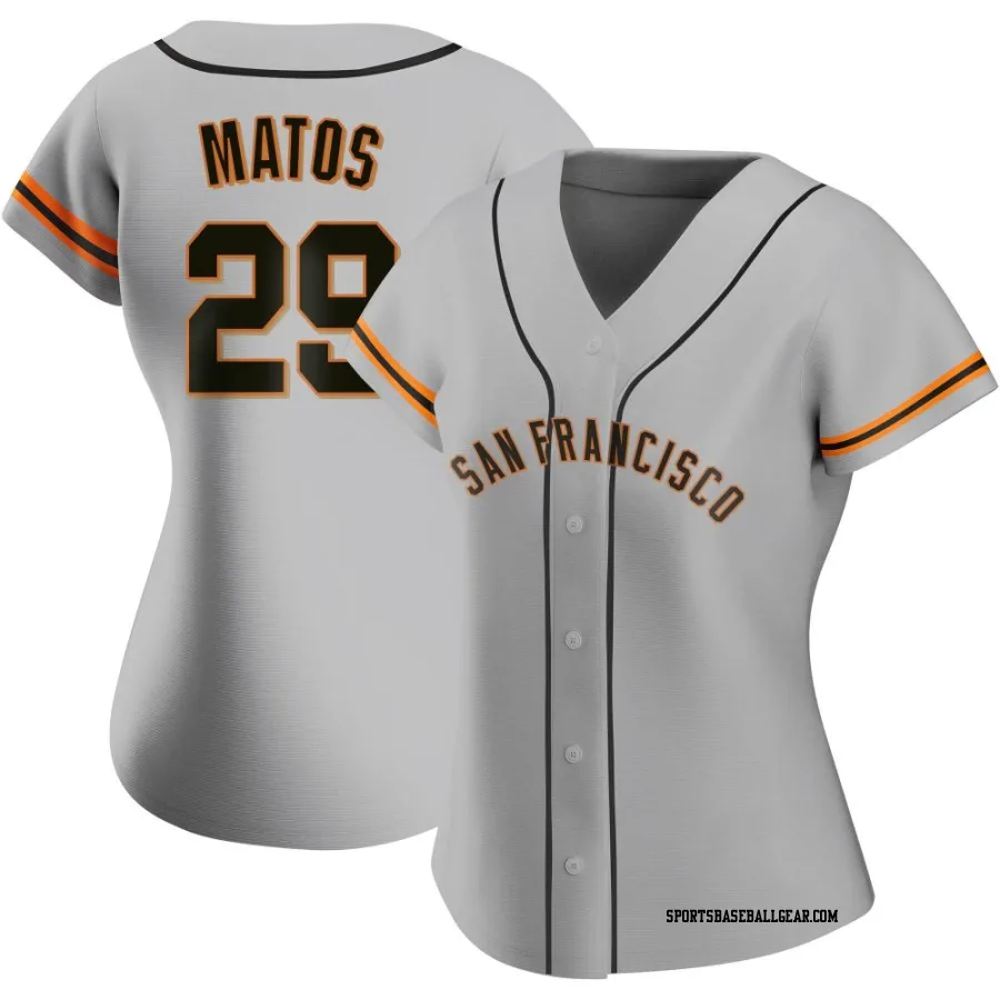 Luis Matos Women's San Francisco Giants Gray Authentic Road Jersey