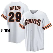 Luis Matos Youth San Francisco Giants White Limited Throwback Cooperstown Collection Jersey