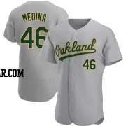 Luis Medina Men's Oakland Athletics Gray Authentic Road Jersey