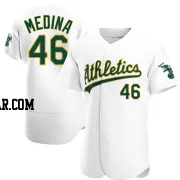 Luis Medina Men's Oakland Athletics White Authentic Home Jersey