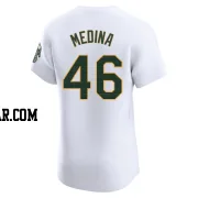 Luis Medina Men's Oakland Athletics White Elite Home Jersey