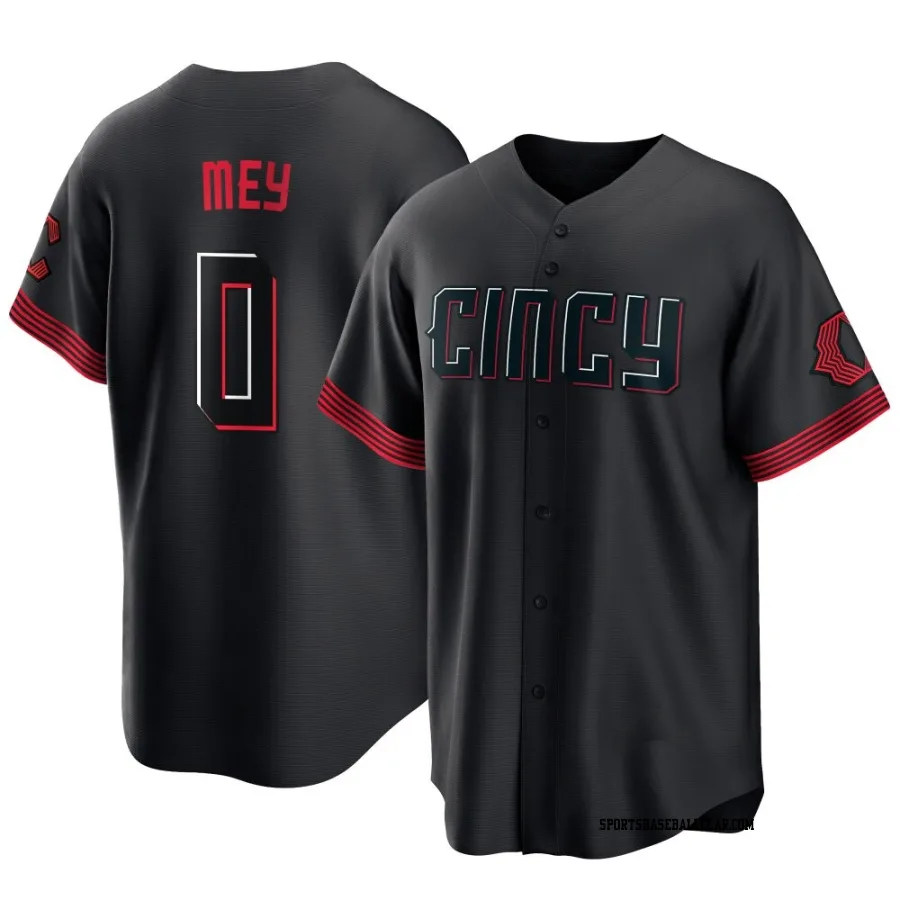 Luis Mey Men's Cincinnati Reds Black Replica 2023 City Connect Jersey