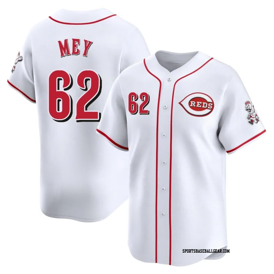 Luis Mey Men's Cincinnati Reds White Limited Home Jersey