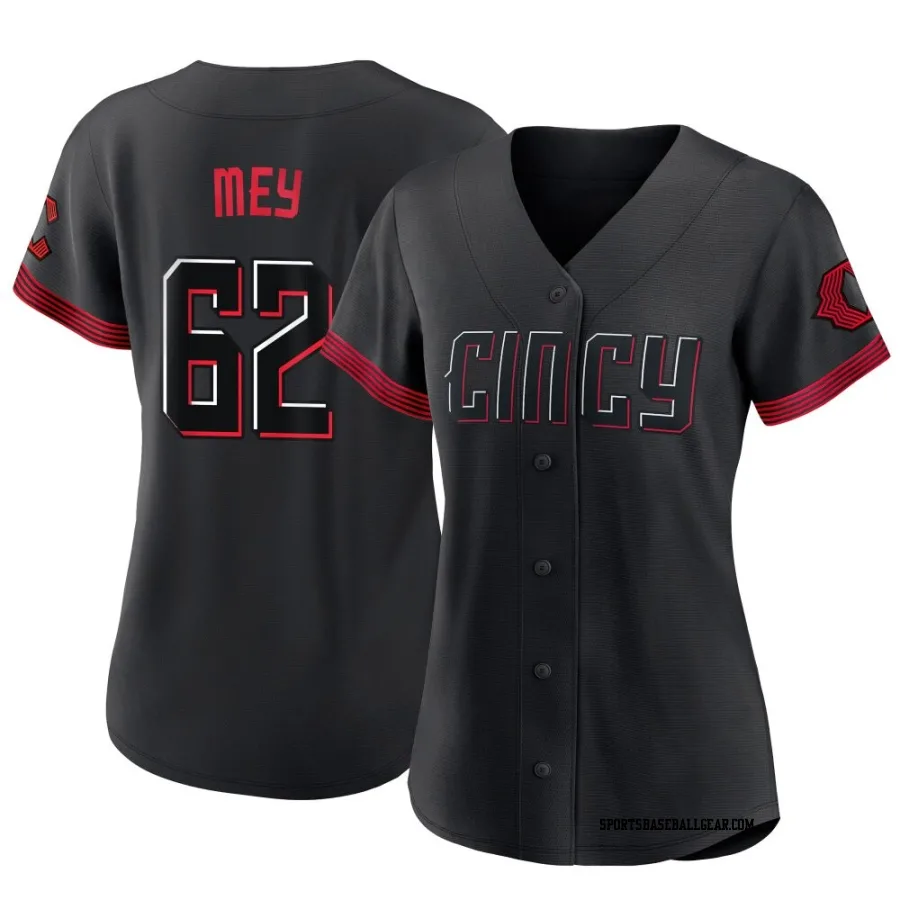 Luis Mey Women's Cincinnati Reds Black Authentic 2023 City Connect Jersey