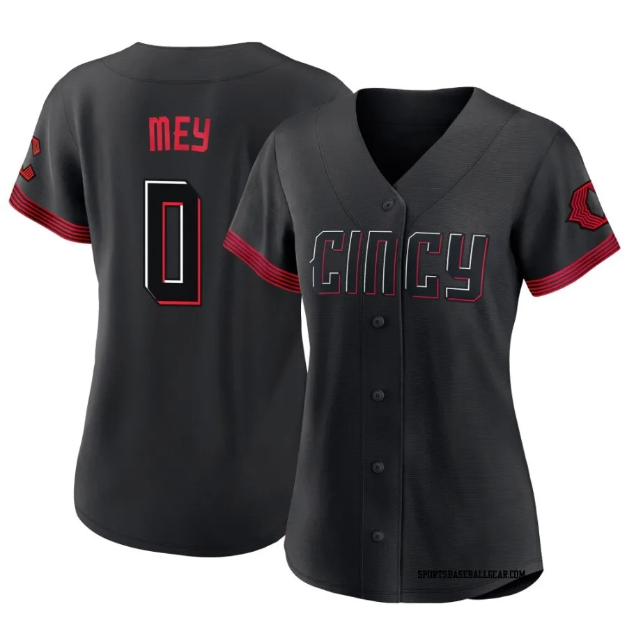 Luis Mey Women's Cincinnati Reds Black Replica 2023 City Connect Jersey