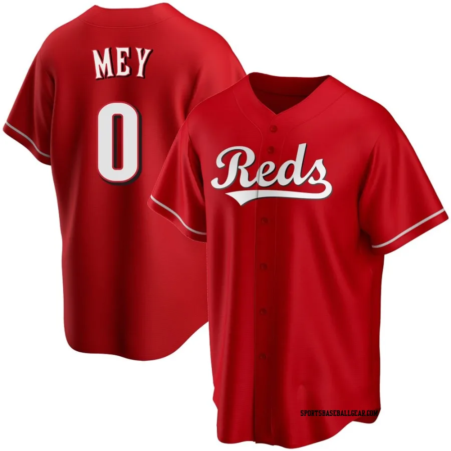 Luis Mey Youth Cincinnati Reds Red Replica Alternate Jersey