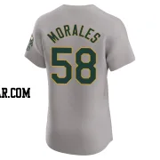 Luis Morales Men's Oakland Athletics Gray Elite Road Jersey