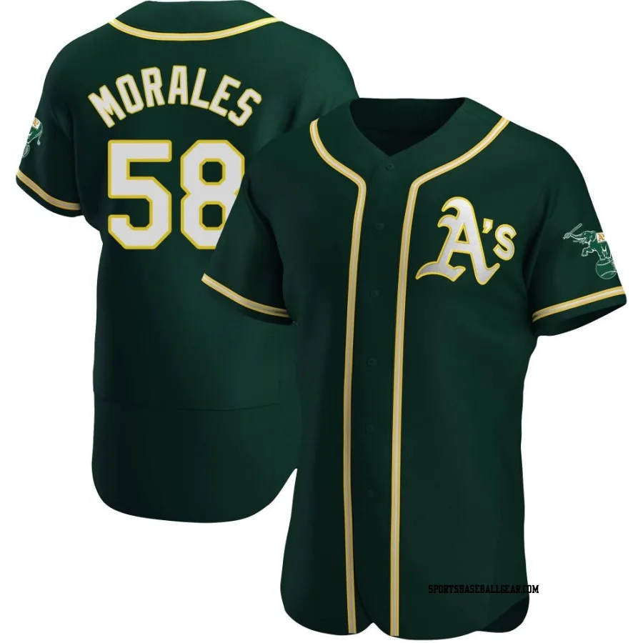 Luis Morales Men's Oakland Athletics Green Authentic Alternate Jersey