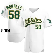 Luis Morales Men's Oakland Athletics White Authentic Home Jersey