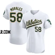 Luis Morales Men's Oakland Athletics White Elite Home Jersey