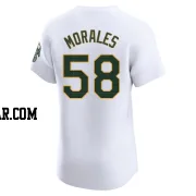 Luis Morales Men's Oakland Athletics White Elite Home Jersey
