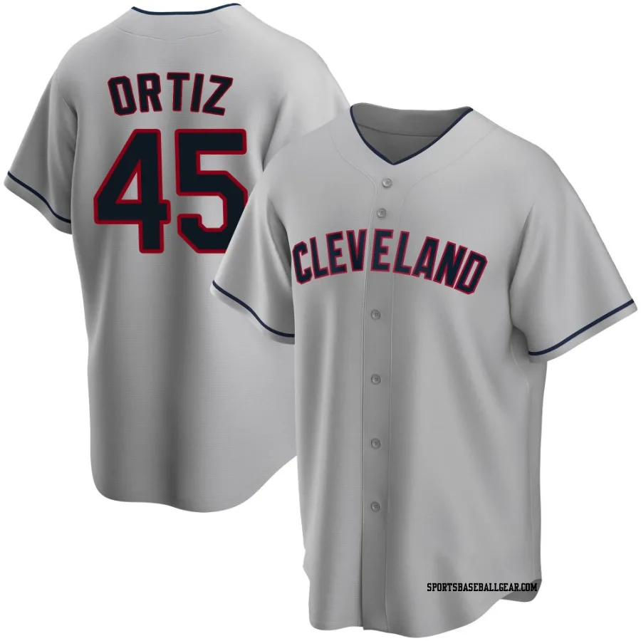 Luis Ortiz Men's Cleveland Guardians Gray Replica Road Jersey
