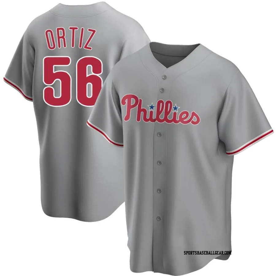 Luis Ortiz Men's Philadelphia Phillies Gray Replica Road Jersey