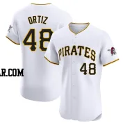 Luis Ortiz Men's Pittsburgh Pirates White Elite Home Jersey