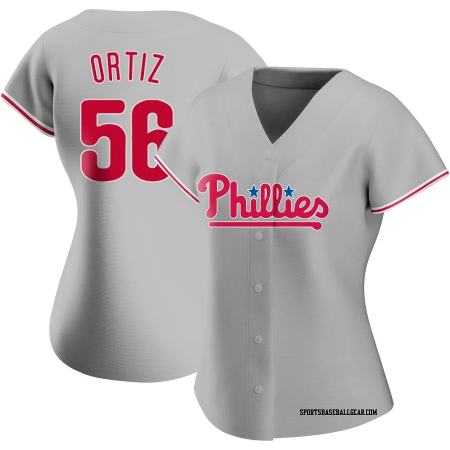 Luis Ortiz Women's Philadelphia Phillies Gray Authentic Road Jersey