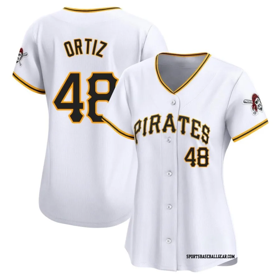 Luis Ortiz Women's Pittsburgh Pirates White Limited Home Jersey