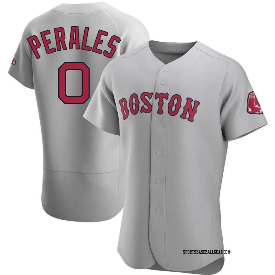 Luis Perales Men's Boston Red Sox Gray Authentic Road Jersey