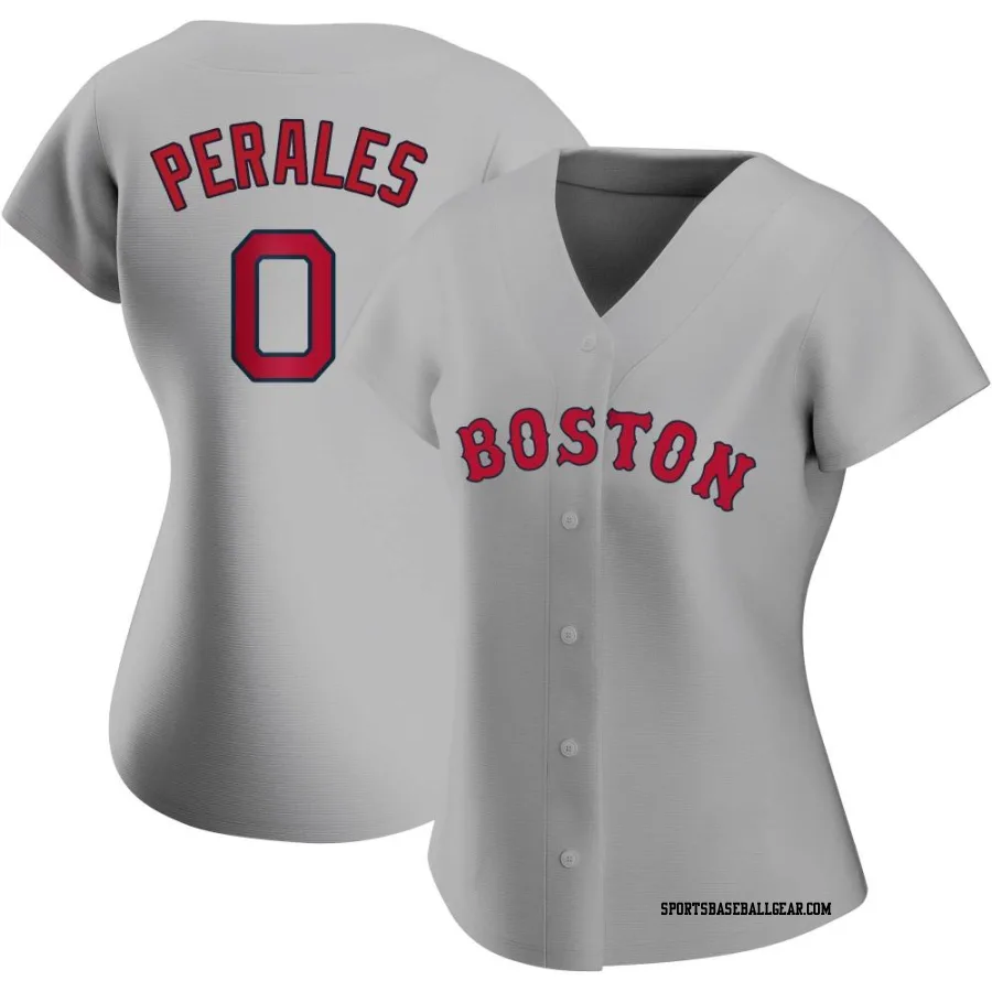 Luis Perales Women's Boston Red Sox Gray Replica Road Jersey
