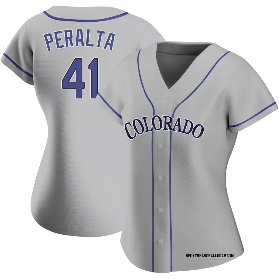 Luis Peralta Women's Colorado Rockies Gray Replica Road Jersey