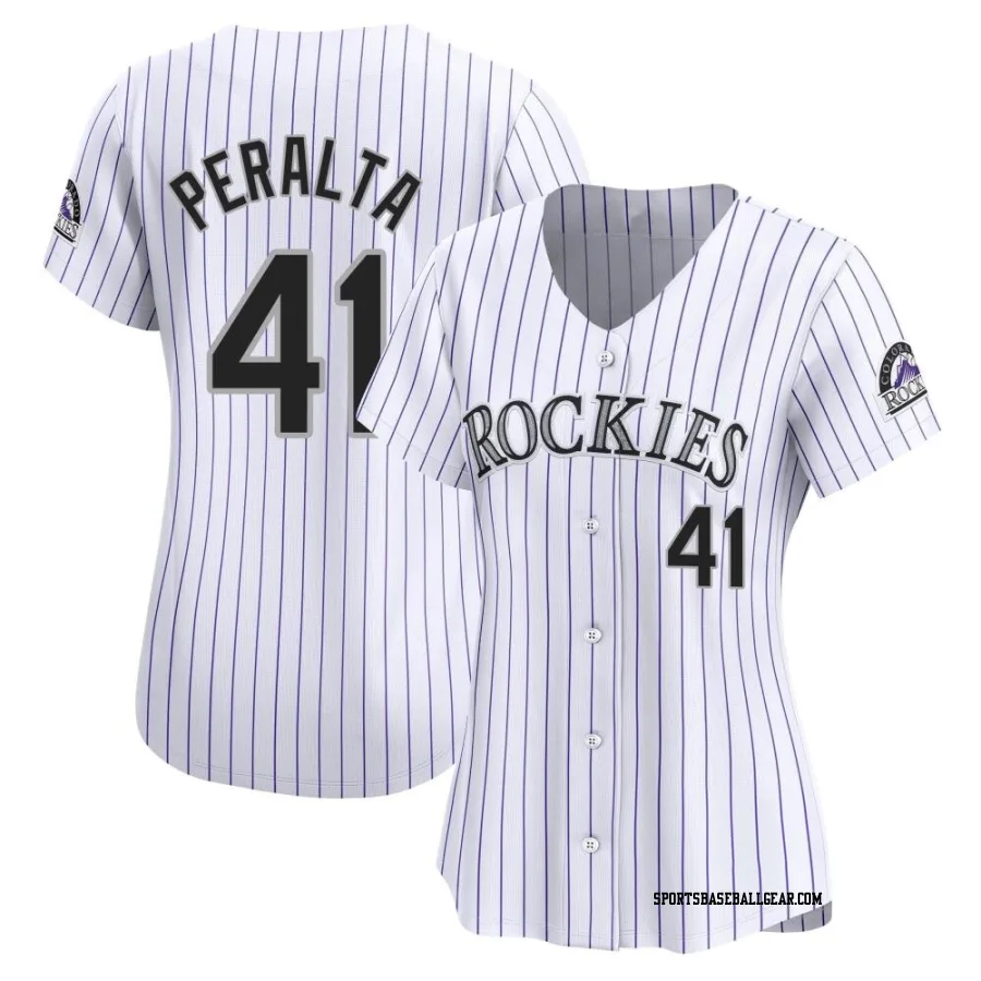 Luis Peralta Women's Colorado Rockies White Limited Home Jersey