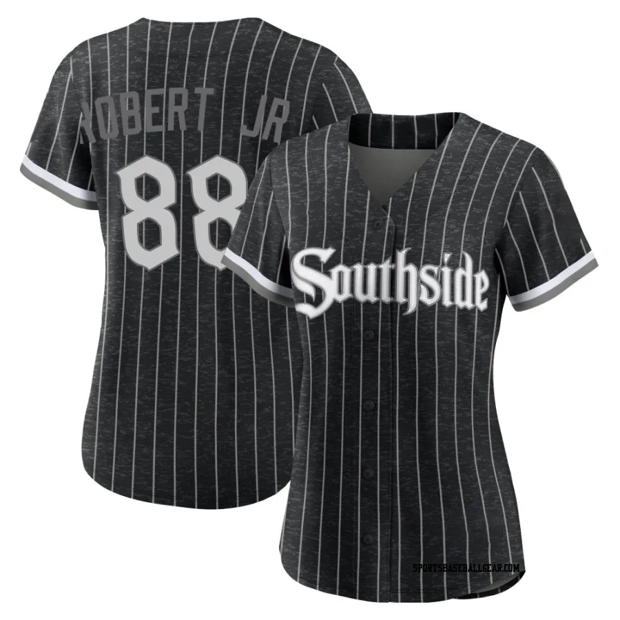 Luis Robert Jr. Women's Chicago White Sox Black Authentic 2021 City Connect Jersey