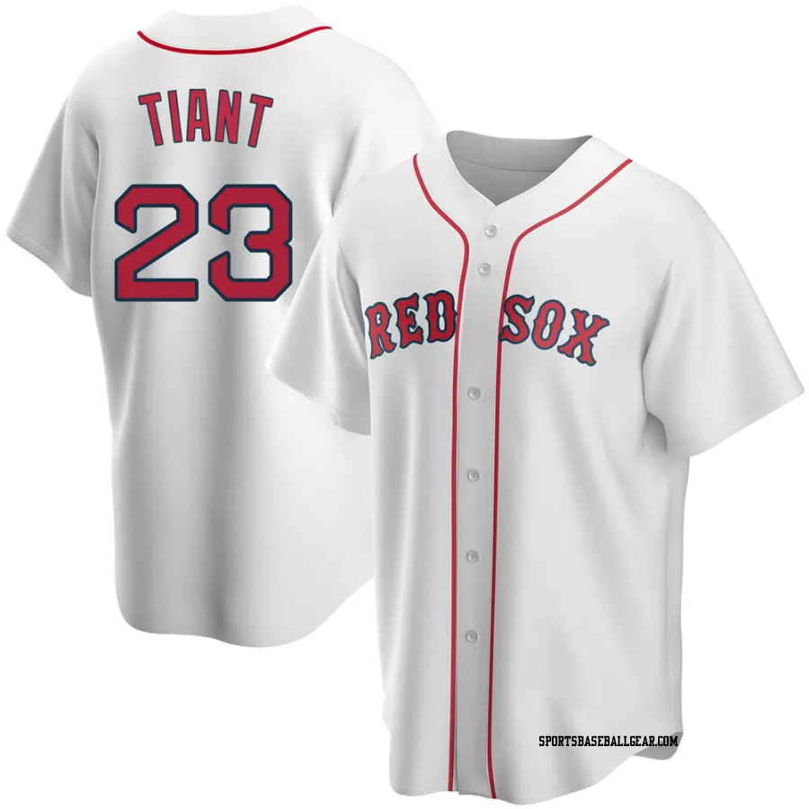 Luis Tiant Men's Boston Red Sox White Replica Home Jersey