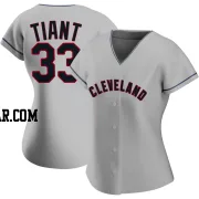 Luis Tiant Women's Cleveland Guardians Gray Authentic Road Jersey