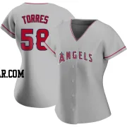 Luis Torres Women's Los Angeles Angels Replica Silver Road Jersey