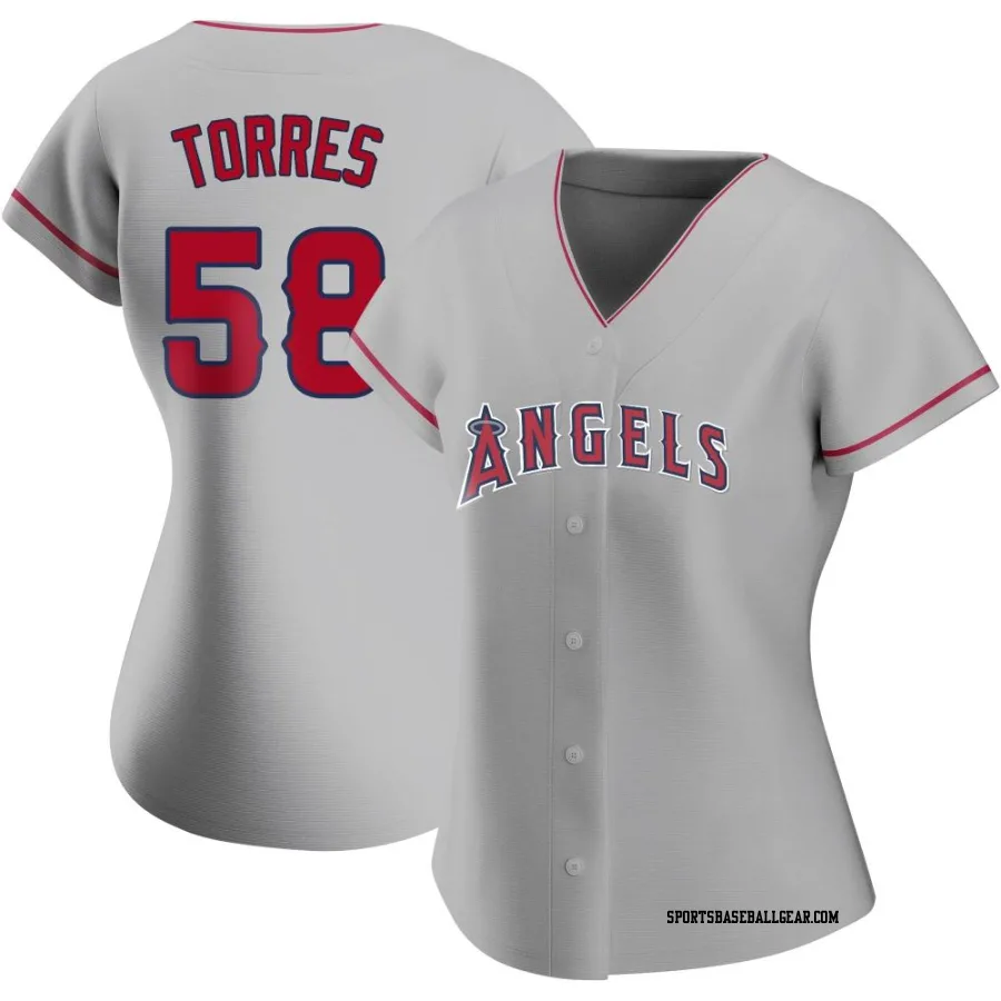 Luis Torres Women's Los Angeles Angels Replica Silver Road Jersey