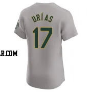 Luis Urias Men's Oakland Athletics Gray Elite Road Jersey