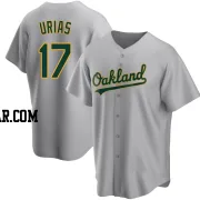 Luis Urias Men's Oakland Athletics Gray Replica Road Jersey