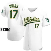 Luis Urias Men's Oakland Athletics White Authentic Home Jersey