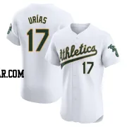 Luis Urias Men's Oakland Athletics White Elite Home Jersey