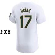 Luis Urias Men's Oakland Athletics White Elite Home Jersey