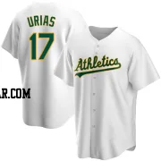 Luis Urias Men's Oakland Athletics White Replica Home Jersey